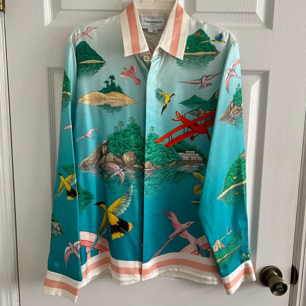 Mens Casablanca Silk Button Down